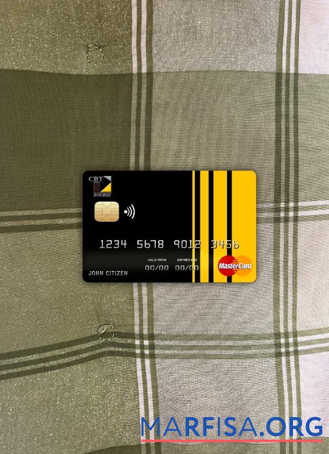 Downloadable Chad Commercial bank Tchad mastercard photolook front real example